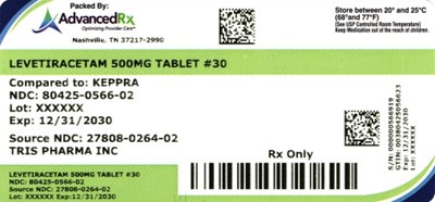 Levetiracetam 500mg #30 (Levetiracetam 500mg  80425 0566 02)